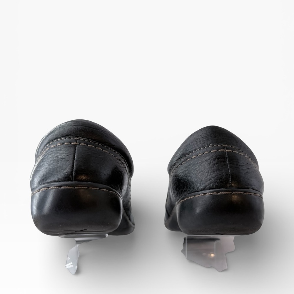 Clarks Ashland Black Leather Stitching Buckle Detail Classic Boho Casual Loafers - Picture 4 of 5